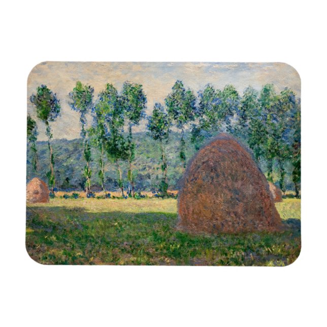Imán Claude Monet - Haystacks cerca de Giverny (Horizontal)