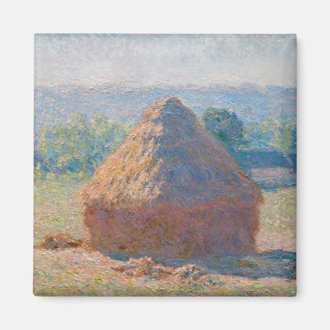 Imán Claude Monet - Haystacks, fin de verano (Frente)