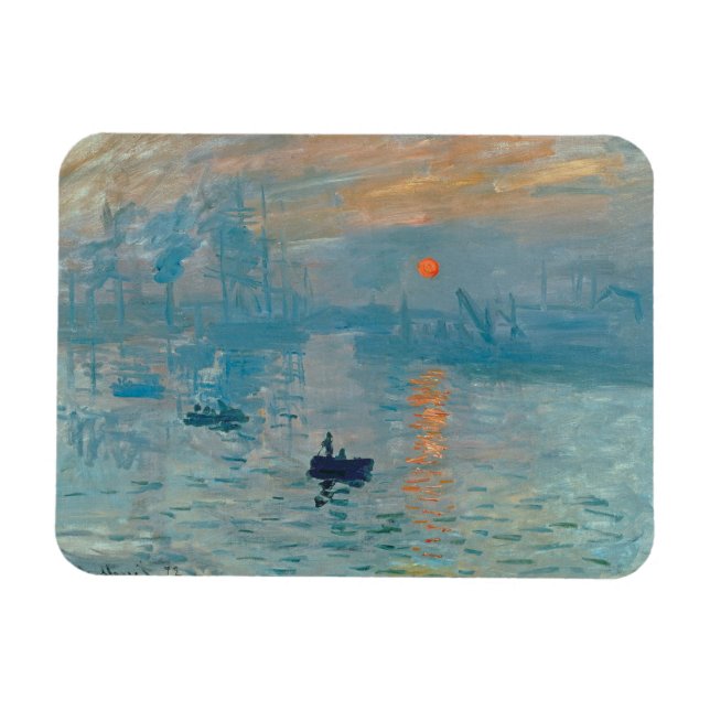 Imán CLAUDE MONET - Impresión, amanecer 1872 (Horizontal)