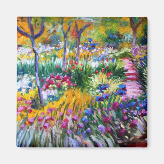 Imán Claude Monet: Iris Garden by Giverny (Frente)