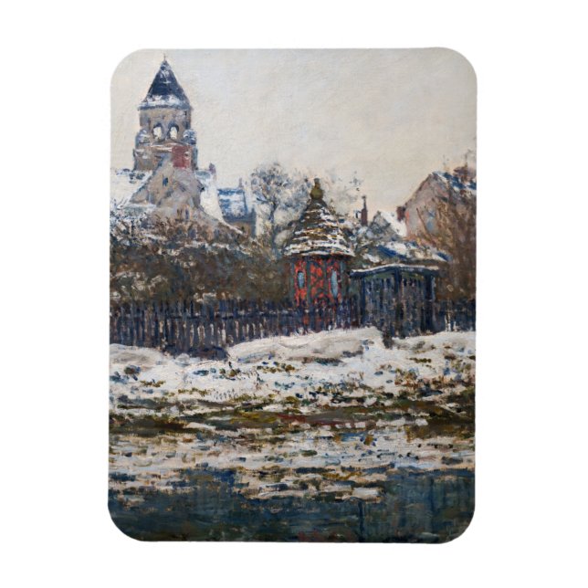 Imán Claude Monet - La Iglesia de Vetheuil (Vertical)