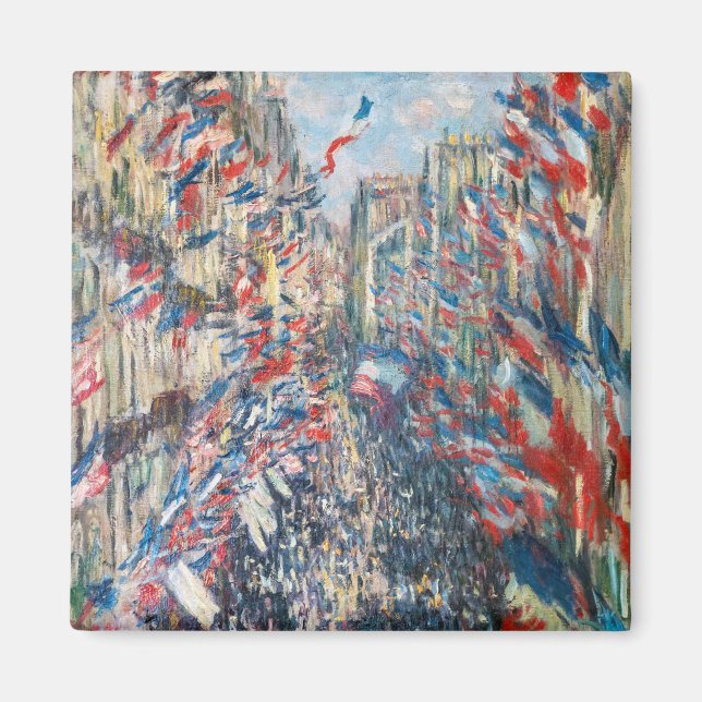 Imán Claude Monet - La Rue Montorgueil - París (Frente)