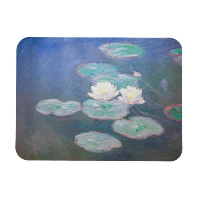 Imán Claude Monet - Lilies de agua, efecto nocturno (Horizontal)