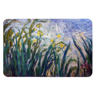 Imán Claude Monet - Lirios amarillos y púrpuras