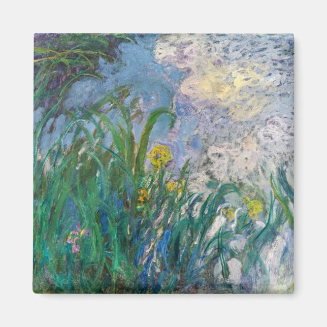 Imán Claude Monet - Lirios (Iris) (Frente)