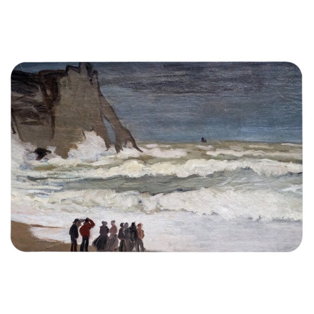 Imán Claude Monet - Mar duro en Etretat (Horizontal)
