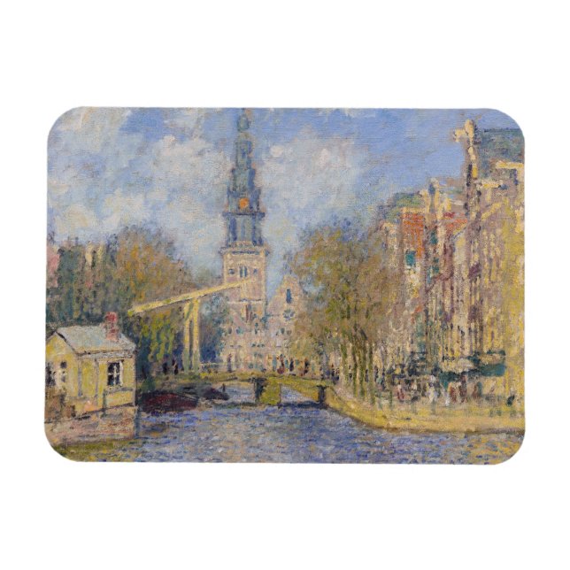 Imán Claude Monet - Molinos de viento cerca de Zaandam (Horizontal)