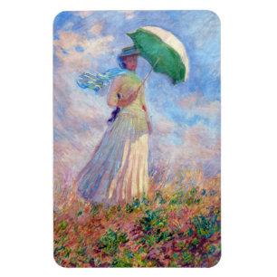 Imán Claude Monet - Mujer con un Parasol mirando a la d