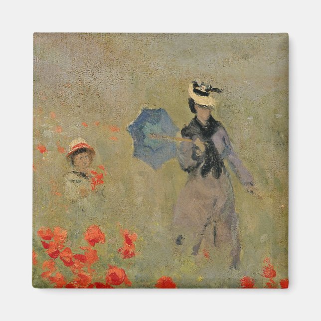 Imán Claude Monet | Poppies salvajes, cerca de Argenteu (Frente)