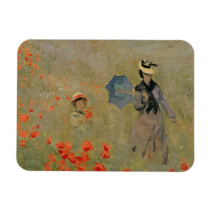 Imán Claude Monet Poppies salvajes, cerca de Argenteu
