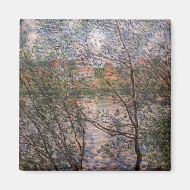 Imán Claude Monet - Primavera a través de las ramas (Frente)