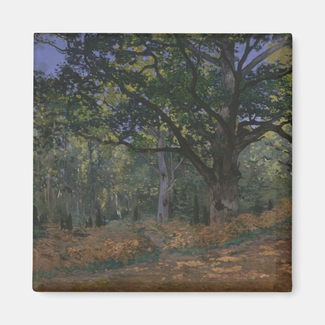 Imán Claude Monet | Roble Bodmer, Fontainebleau Fores (Frente)