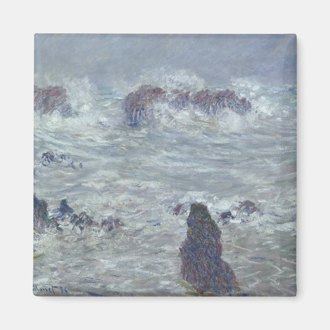 Imán Claude Monet | Tormenta frente a la costa de Belle (Frente)