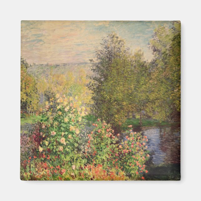 Imán Claude Monet | Un rincón del jardín de Montgeron (Frente)