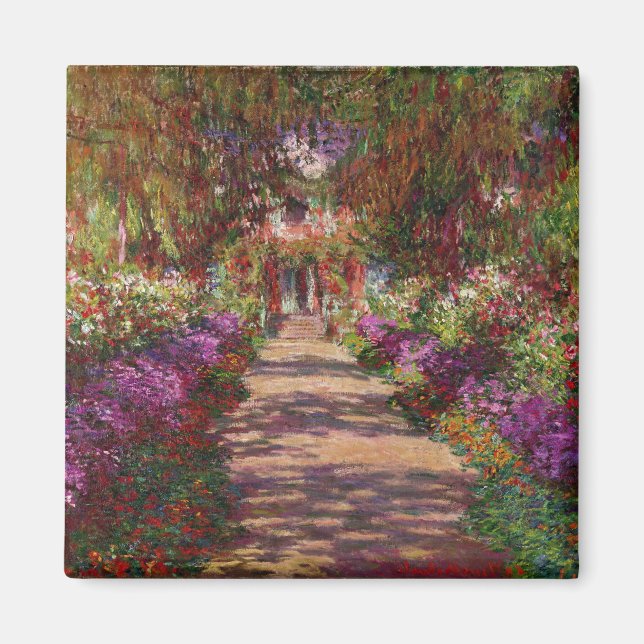 Imán Claude Monet | Una ruta en el jardín de Monet (Frente)