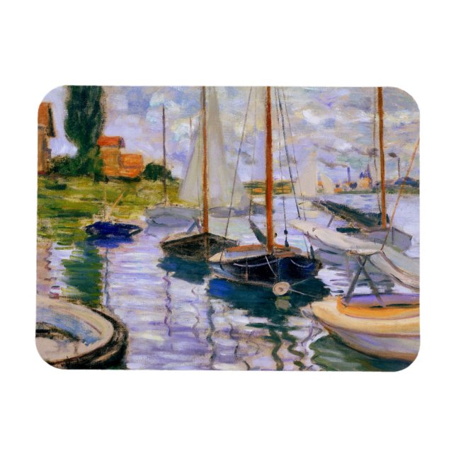Imán Claude Monet - Veleros en el Sena (Horizontal)