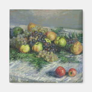 Imán Claude Monet   Vida residual con peras y uvas