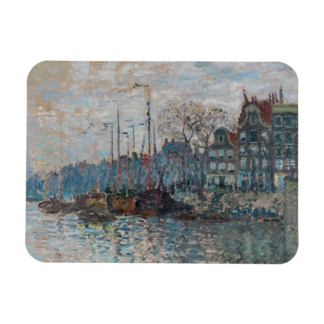 Imán Claude Monet - Vista de Ámsterdam (Horizontal)
