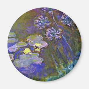 Imán Claude Monet Water Lilies y Agapanthus