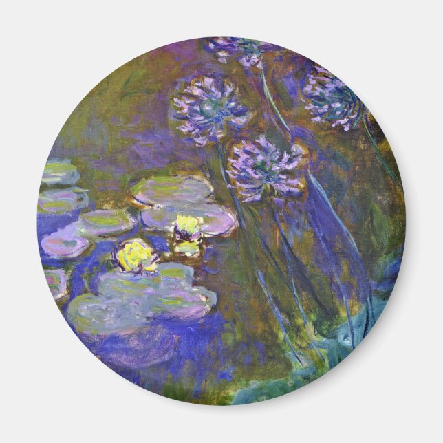 Imán Claude Monet Water Lilies y Agapanthus (Frente)
