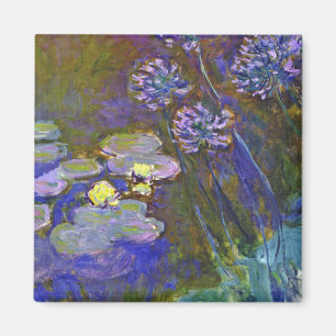 Imán Claude Monet Water Lilies y Agapanthus