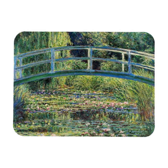 Imán Claude Monet - Water Lily Pond y Puente Japanés (Horizontal)