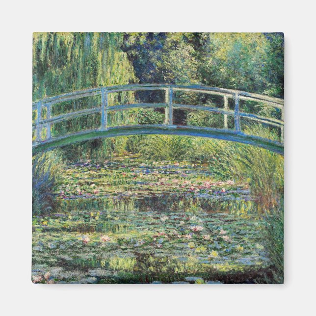 Imán Claude Monet - Water Lily Pond y Puente Japanés (Frente)