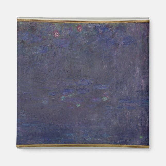 Imán Claude Monet | Waterlilies: Reflexiones de árboles (Frente)