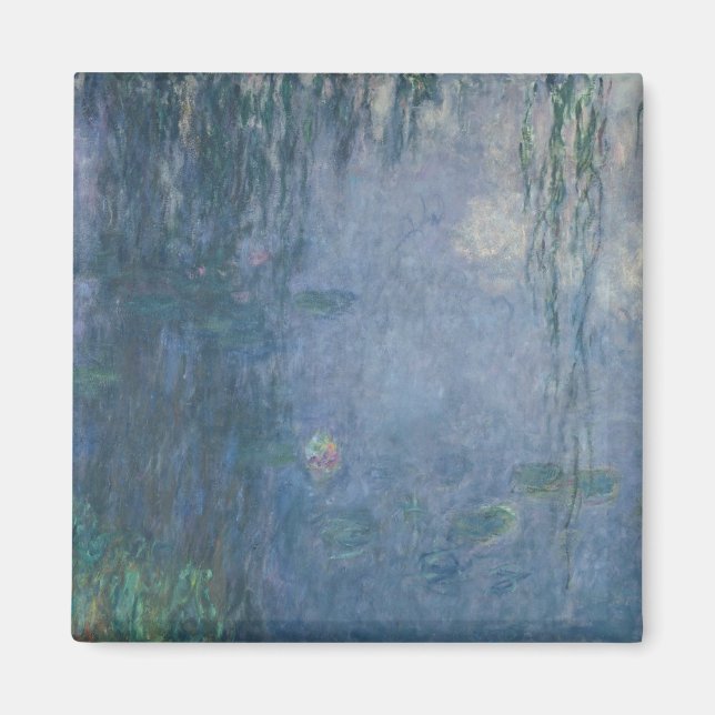 Imán Claude Monet | Waterlilies: Willows sobre el llant (Frente)