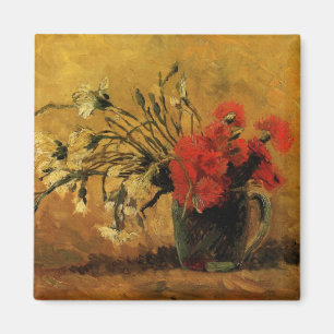 Imán Claveles rojos y blancos por Vincent van Gogh