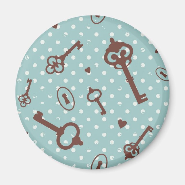 Imán Claves de San Valentín retro (Frente)