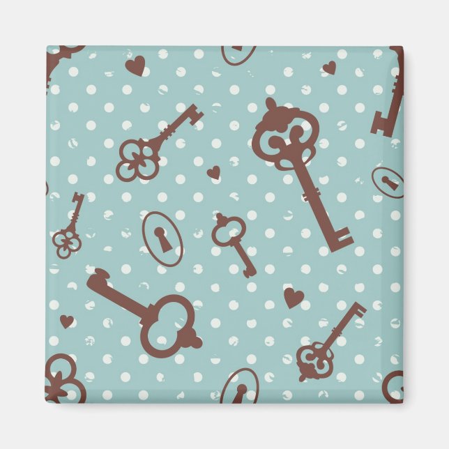 Imán Claves de San Valentín retro (Frente)