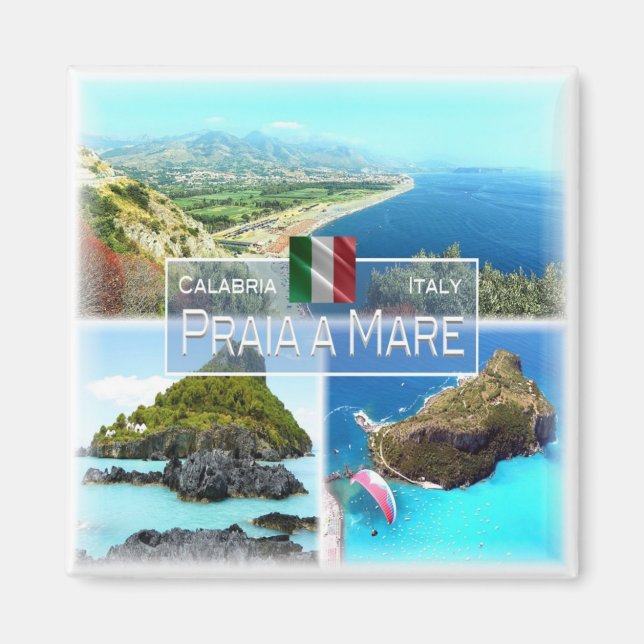 Imán CLB007 PRAIA A MARE, Calabria, Italia, Fridge (Frente)