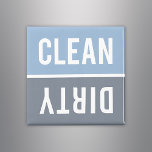 Imán Clean Dirty Blue and Slate Dishwasher<br><div class="desc">Gray blue,  slate,  and white Clean Dirty Dishwasher magnets. Just reverse or flip the magnet to clean or dirty on the front of the dishwasher to inform your family about the dishes inside.  Simple modern design.</div>