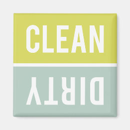 Imán Clean Dirty Chartreuse Seafoam Green Dishwasher