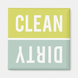Imán Clean Dirty Chartreuse Seafoam Green Dishwasher