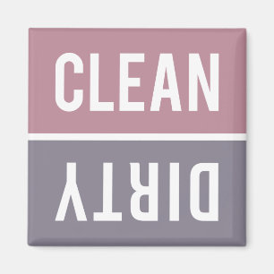 Imán Clean Dirty Dusty Rose Purple Dishwasher