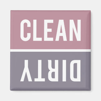 Imán Clean Dirty Dusty Rose Purple Dishwasher