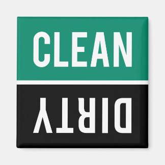 Imán Clean Dirty Emerald Green and Black Dishwasher