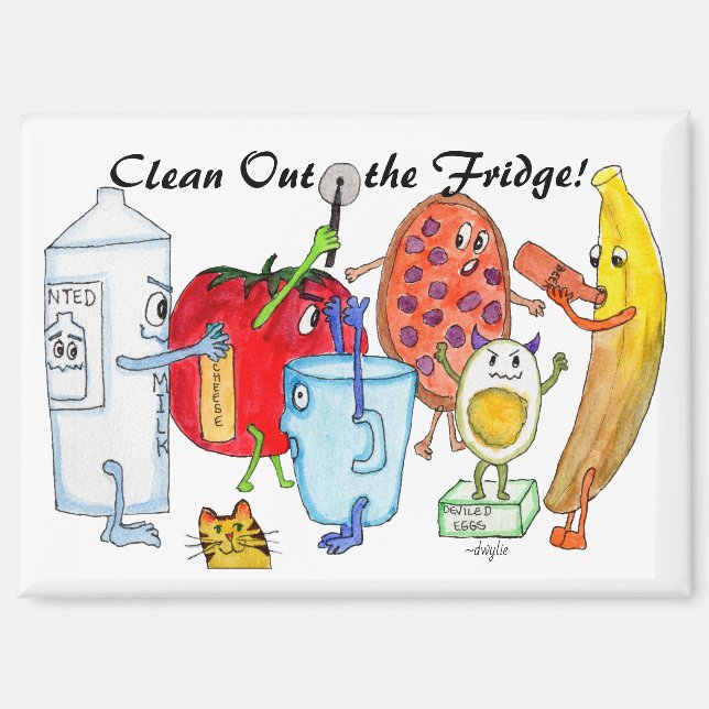 Imán Clean Out the Fridge! (Anverso)
