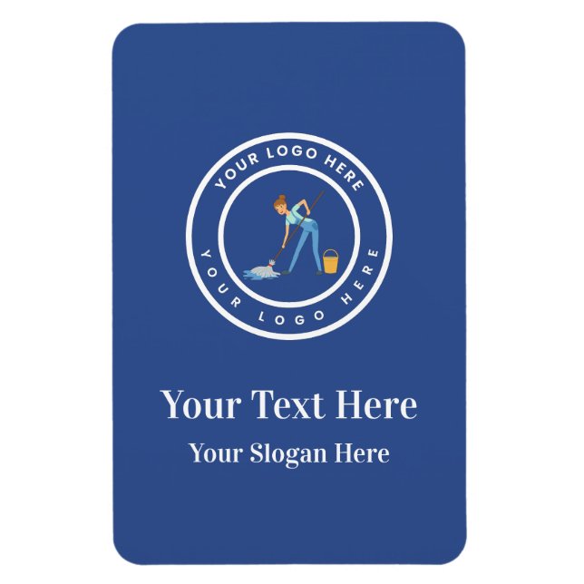 Imán Cleaning Company | Custom Logo Cleaning Service (Vertical)