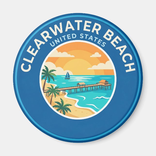Imán Clearwater Beach, Florida Florida (Frente)