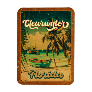 Imán Clearwater Beach Florida Palm Tree Souvenirs 60