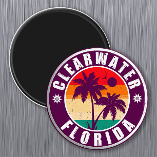 Imán Clearwater Beach Florida Palm Tree Souvenirs 60
