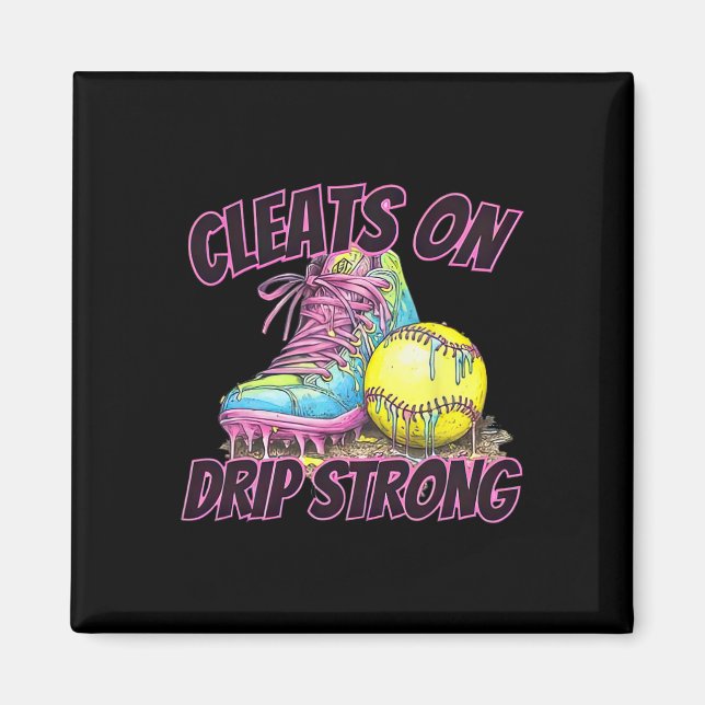 Imán Cleats On Drip Strong Softll Drip Softll Mom Retro (Frente)