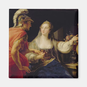 Imán Cleopatra muestra a Octavio el busto de Julius