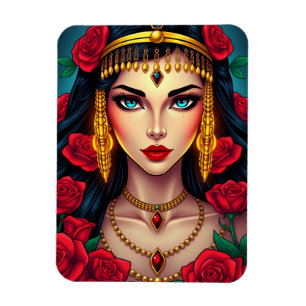 Imán Cleopatra Reina de Egipto en lujoso esplendor