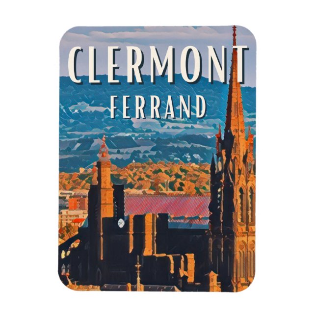 Imán Clermont-Ferrand Photo Vintage (Vertical)