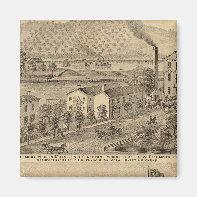 Imán Clermont Woolen Mills (Frente)