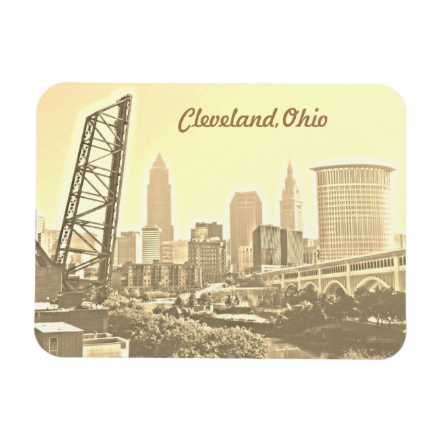 Imán Cleveland Morning Gold Magnet